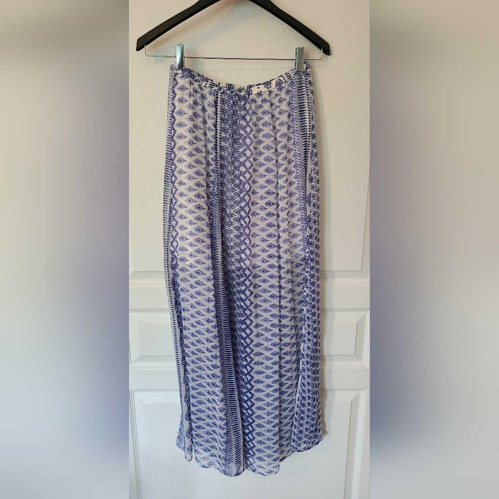 Seaside Blue & White Sheer Skirt